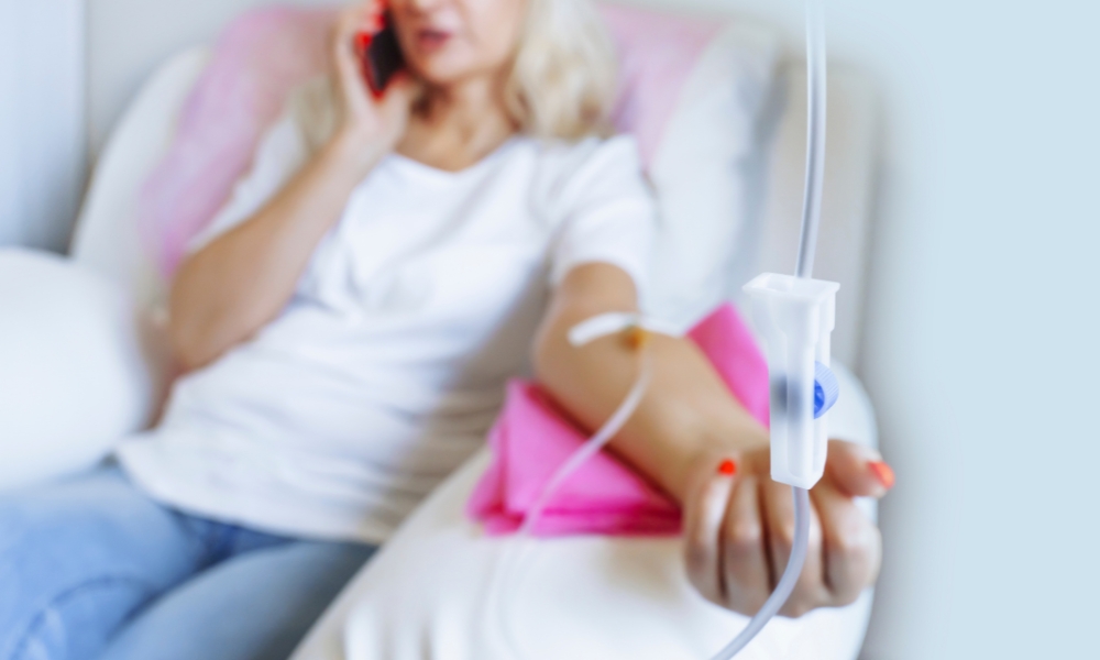 Severe dehydration in adults being treated in emergency room with IV fluids and monitoring of vital signs